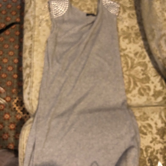 MUSTARD SEED GRAY LONG TOP M - Picture 2 of 7